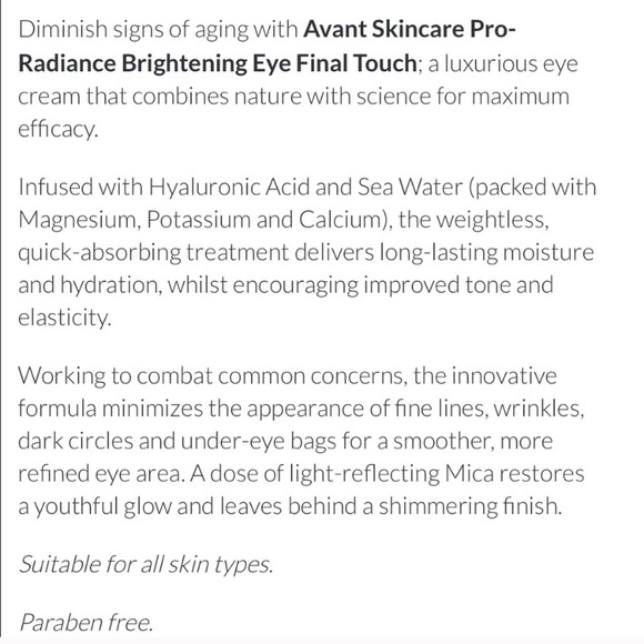 NEW AVANT PRO-RADIANCE BRIGHTENING EYE FINAL TOUCH - Picture 3 of 4